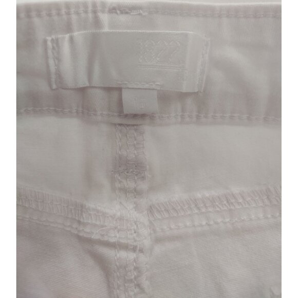 1822 Denim Womens White Bootcut Jeans With Raw Hem - Size 16. NWOT. - Picture 3 of 6